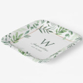 Greenery Garden Initial Wedding Paper Teller (Gewinkelt)