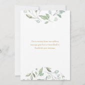 Greenery Garland Gold Neue Adresse Ankündigung (Rückseite)