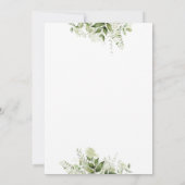 Greenery Garland Monogram Wedding Einladung (Rückseite)
