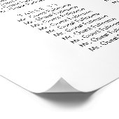 Greenery Garland Seating Chart Hochzeitssymbol Poster (Ecke)