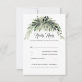 Greenery Garland Wedding RSVP (Vorderseite)