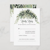 Greenery Garland Wedding RSVP (Vorne/Hinten)