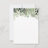 Greenery Garland Wedding RSVP Karte (Rückseite)