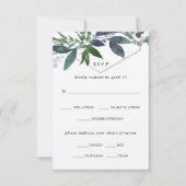 Greenery Geo Kraft | Rose Gold Meal Choice Hochzei RSVP Karte (Vorderseite)