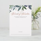 Greenery Geo | Rose Gold Brautparty Advertising Ca Hinweiskarte (Stehend Vorderseite)