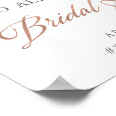 Greenery Geo | Rose Gold Brautparty Willkommen Poster (Ecke)