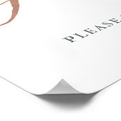 Greenery Geo | Rose Gold Gastgeschenke Hochzeiten Poster (Ecke)