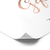 Greenery Geo | Rose Gold Wedding Cards und Geschen Poster (Ecke)