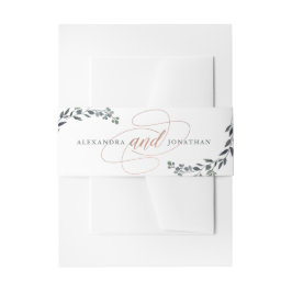 Greenery Geo | Rose Gold Wedding Einladungsbanderole