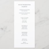 Greenery Geo | Rose Gold Wedding Programm (Rückseite)