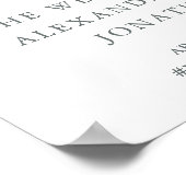 Greenery Geo | Rose Gold Wedding Welcome Poster (Ecke)