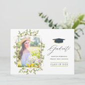 Greenery Geometric Abschluss Ankündigung (Stehend Vorderseite)