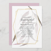 Greenery Geometric Baby oder Brautparty per Mail Einladung (Vorne/Hinten)