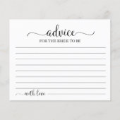 Greenery Geometric Brautparty Advice Cards (Vorderseite)