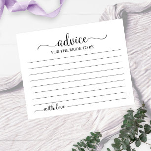 Greenery Geometric Brautparty Advice Cards