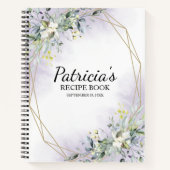 Greenery Geometric Brautparty Rezept Buch (Vorderseite)