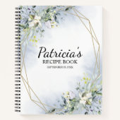 Greenery Geometric Brautparty Rezept Buch (Vorderseite)