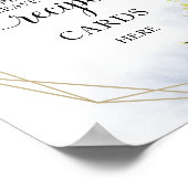 Greenery Geometric Brautparty Rezept Cards Zeichen Poster (Ecke)