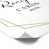 Greenery Geometric Brautparty Rezept Cards Zeichen Poster (Ecke)