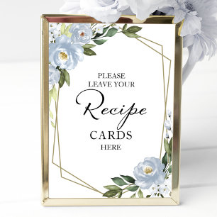 Greenery Geometric Brautparty Rezept Cards Zeichen Poster