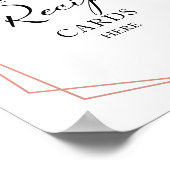 Greenery Geometric Brautparty Rezept Cards Zeichen Poster (Ecke)