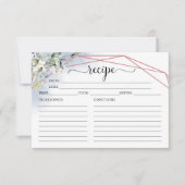 Greenery Geometric Brautparty Rezeptkarten (Vorderseite)
