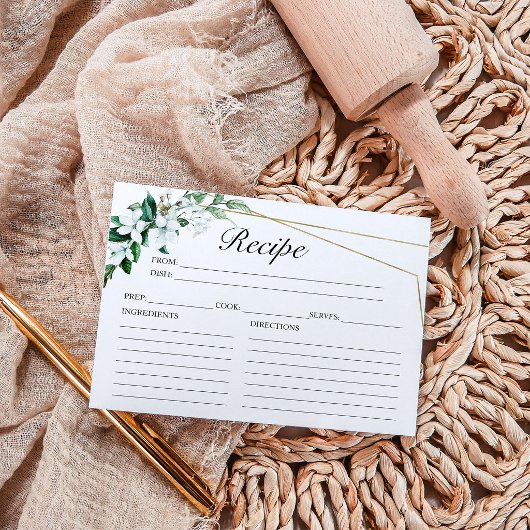 Greenery Geometric Brautparty Rezeptkarten