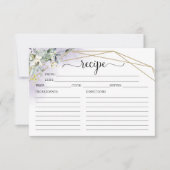 Greenery Geometric Brautparty Rezeptkarten (Vorderseite)
