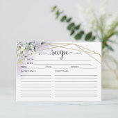 Greenery Geometric Brautparty Rezeptkarten (Stehend Vorderseite)