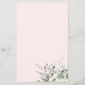 Greenery Geometric Bridal Word Scramble Game Flyer (Hinten)