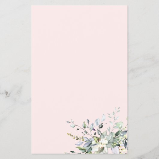 Greenery Geometric Bridal Word Scramble Game Flyer (Hinten)