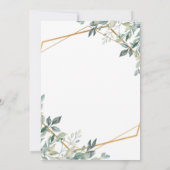 Greenery Geometric Brunch & Bubbly Brautparty Einladung (Rückseite)