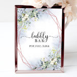 Greenery Geometric Bubbly Bar Pop Fizz Clink Sign Poster<br><div class="desc">Greenery Geometric Bubbly Bar Pop Fizz Clink Sign</div>