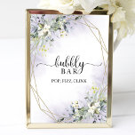 Greenery Geometric Bubbly Bar Pop Fizz Clink Sign Poster<br><div class="desc">Greenery Geometric Bubbly Bar Pop Fizz Clink Sign</div>