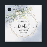 Greenery Geometric Dusty Blue Brautparty Fevor Geschenkanhänger<br><div class="desc">Greenery Geometric Dusty Blue Brautparty Fevor Tags</div>