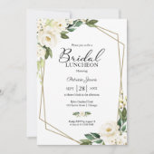 Greenery Geometric Floral Bridal Luncheon Einladung (Vorderseite)