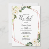 Greenery Geometric Floral Bridal Luncheon Invitati Einladung (Vorderseite)