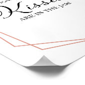 Greenery Geometric Floral Wie viele Kisses untersc Poster (Ecke)