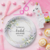 Greenery Geometric Lila Lavender Brautparty Pappteller (Party)