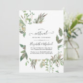 Greenery Geometric Online Virtual Wedding Einladung (Stehend Vorderseite)