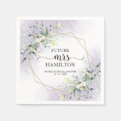 Greenery Geometric Pink Blush Brautparty Napkin Serviette (Vorderseite)