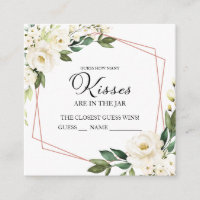 Greenery Geometric rät wie viele Kisses Cards