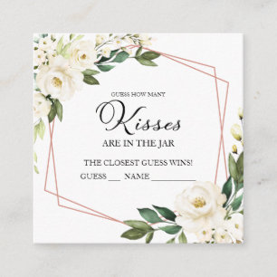 Greenery Geometric rät wie viele Kisses Cards Begleitkarte