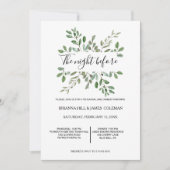 Greenery Geometric Tropical Probe Dinner Einladung (Vorderseite)