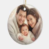 Greenery Geometric Unser erstes Verlobtes Weihnach Keramik Ornament (Links)