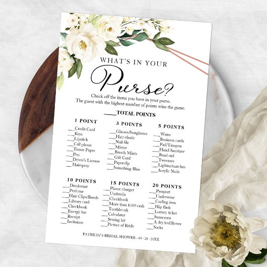 Greenery Geometric Was ist in deinem Purse-Game-Fl Flyer