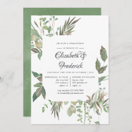 Greenery Geometric Wedding Probe Dinner Einladung