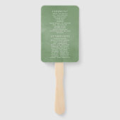 Greenery Geometric Wedding Program Fächer (Rückseite)