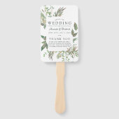 Greenery Geometric Wedding Program Fächer (Vorderseite)