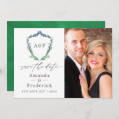Greenery Geometric Wedding Save The Date (Vorne/Hinten)